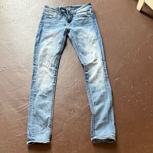 Buckle Light Blue Women's Skinny Jeans